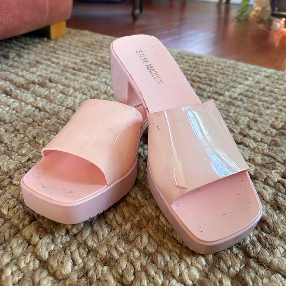 Steve Madden Harlin Jelly Block-Heel Sandals - Picture 3 of 4